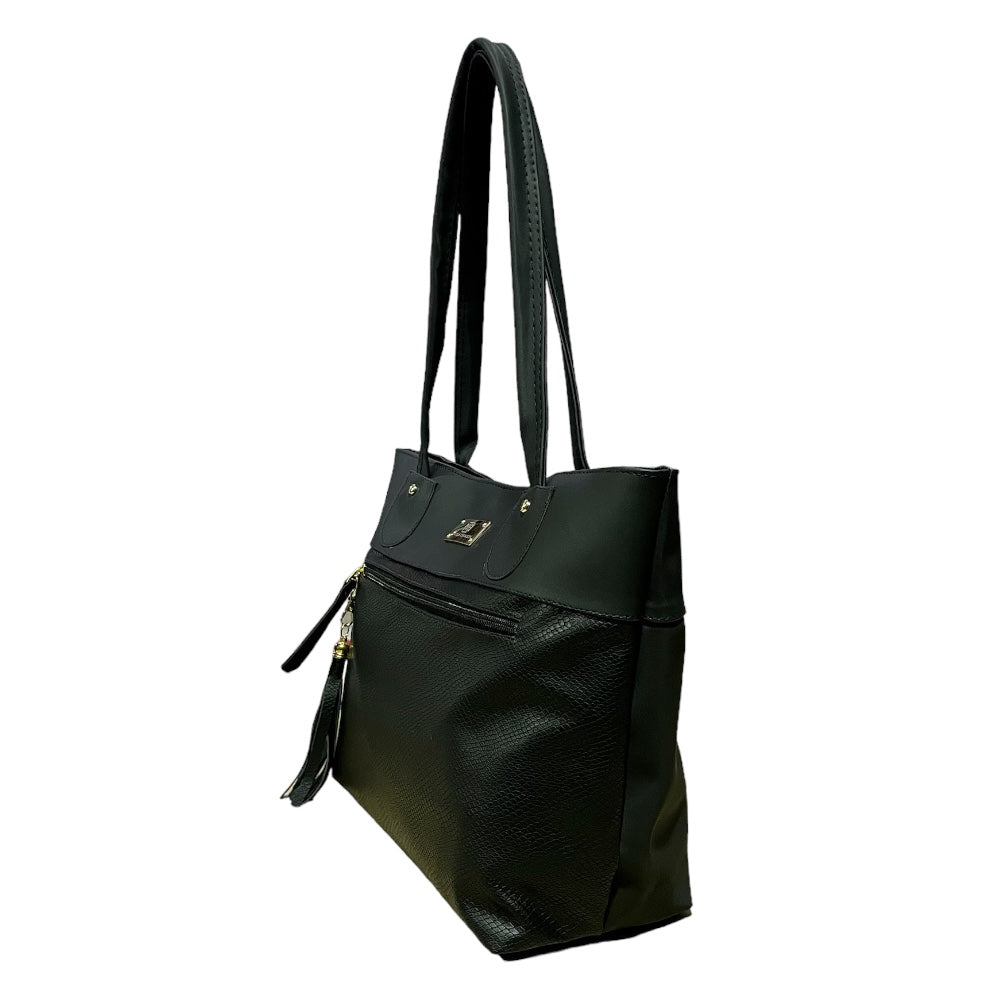 Bolso Dama Con Cosmetiquera Luna Negro L