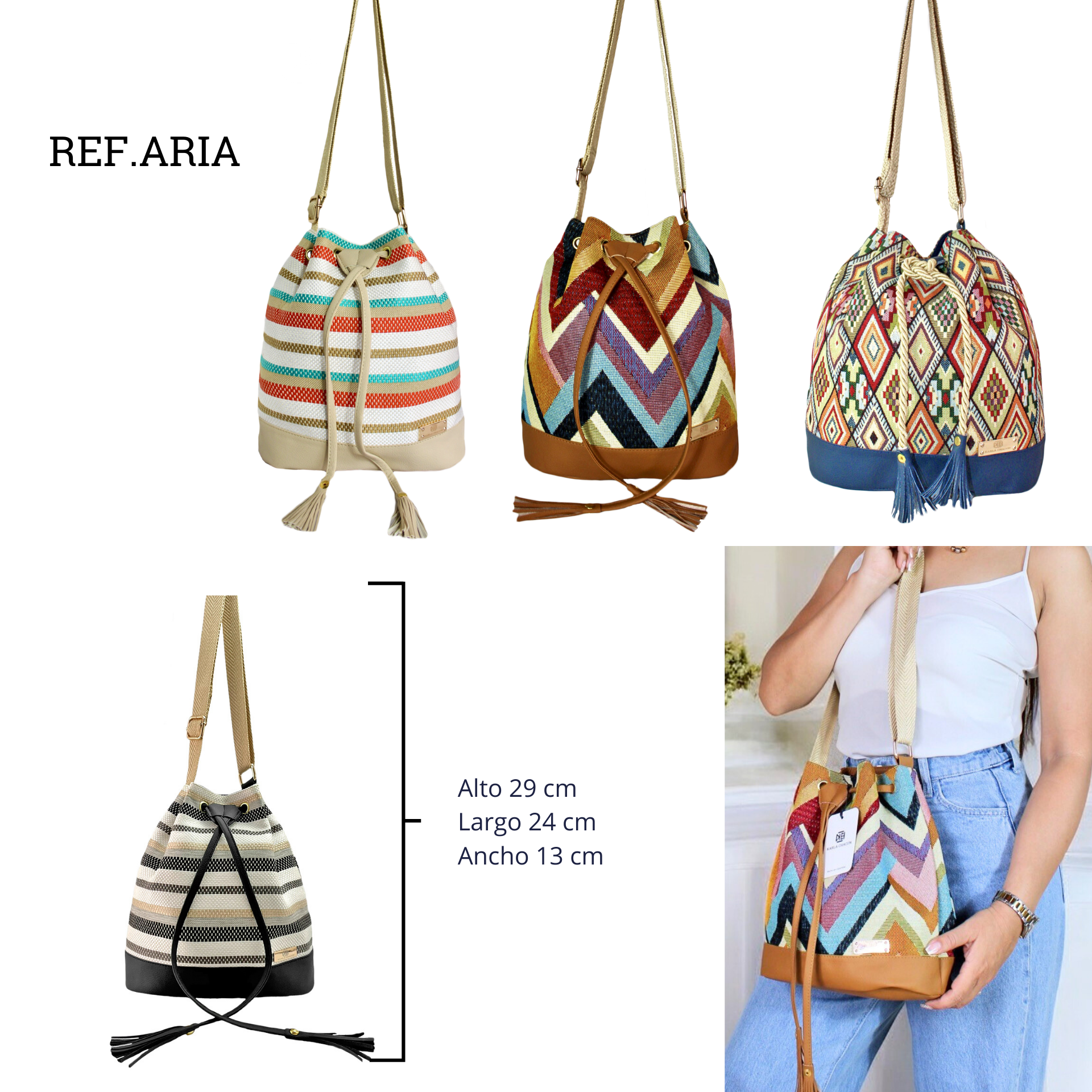 Bolso de Dama Karla Chacon Aria Azul