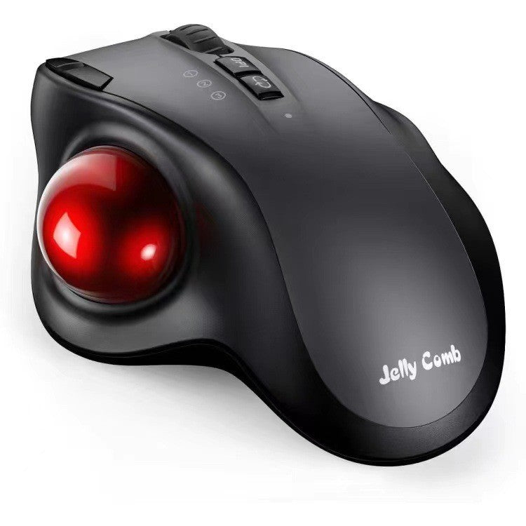 Ratón inalámbrico Trackball recargable 2,4G Bluetooth ratón luminoso de modo dual