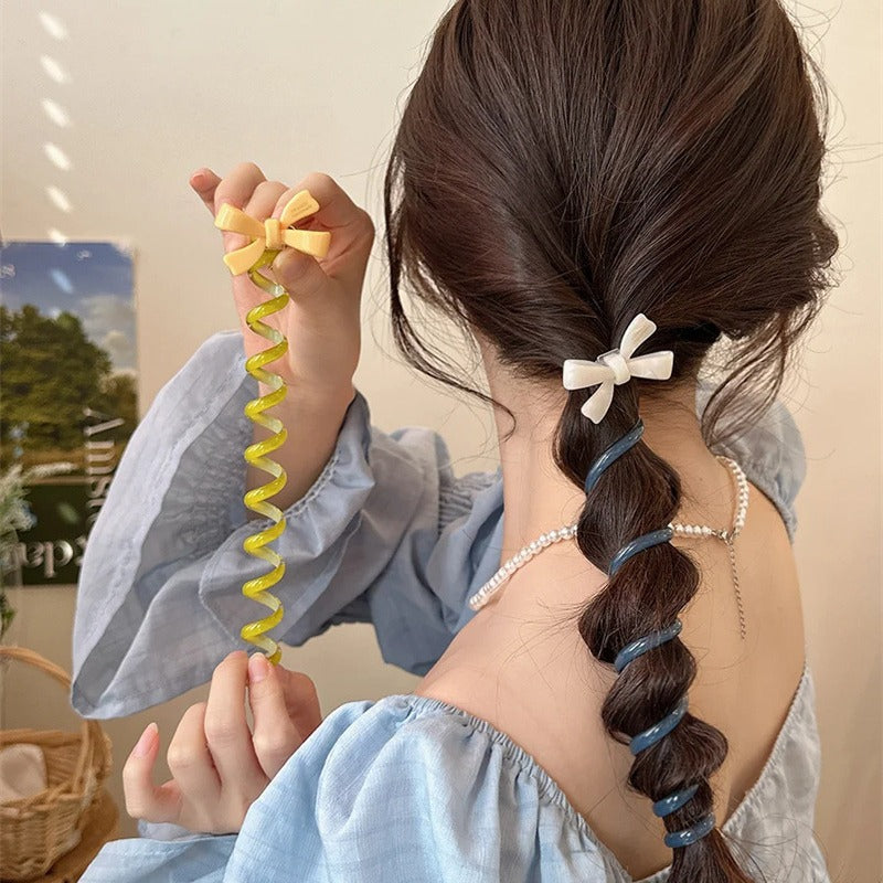 Spring And Summer Cute Bow Bubble Braid Hair Braiding Artifact Headband