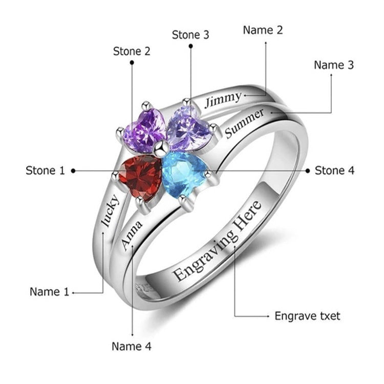 Lovers Rings Silver Rings Female And Male Pair Gift Lettering